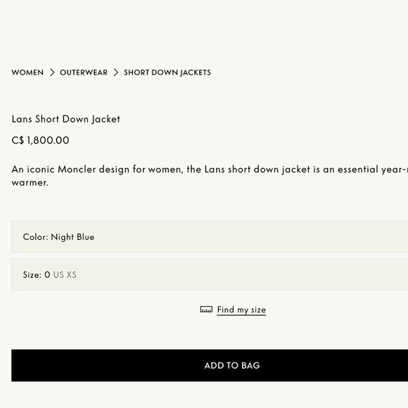 Moncler | Lans Collared Night Blue Short Puffer Down Jacket Minimalist Comfy - Picture 13 of 17